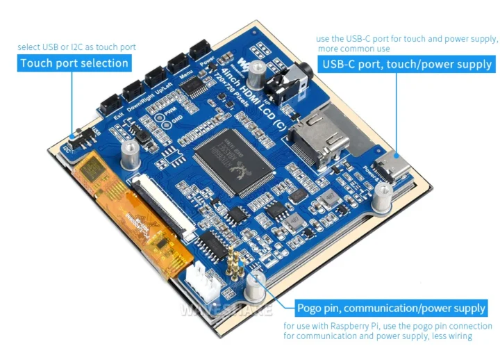 Waveshare 4inch HDMI LCD C board