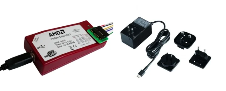 AMD SCU35 evaluation kit accessories JTAG debugger USB C power adapter