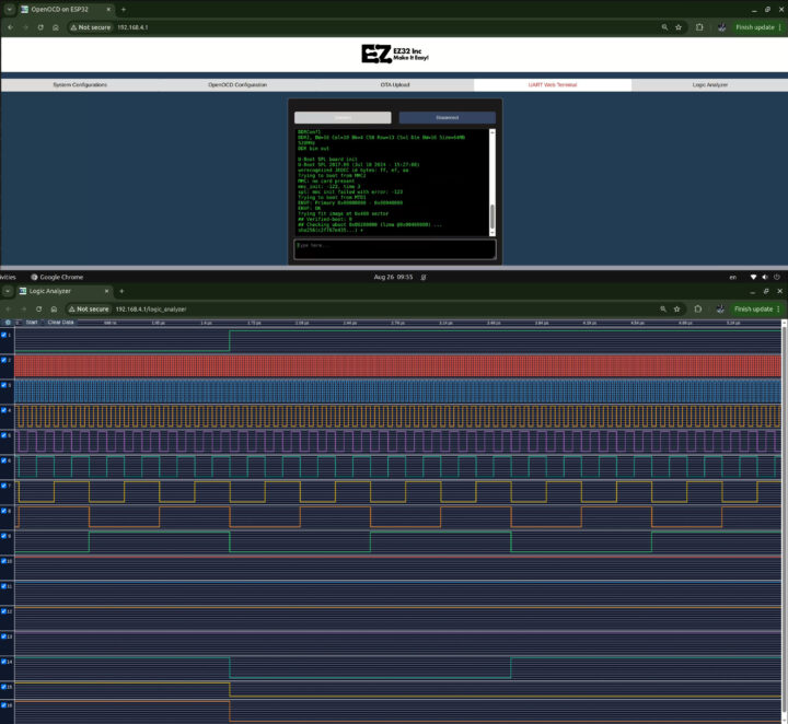 ESP32JTAG OpenOCD and Logic Analizer Example ESP32JTAG OpenOCD and Logic Analizer Example