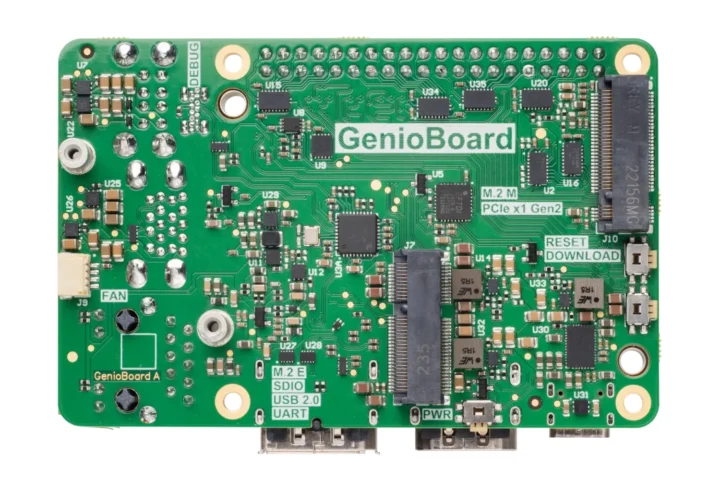 GenioBoard bottom M.2 sockets