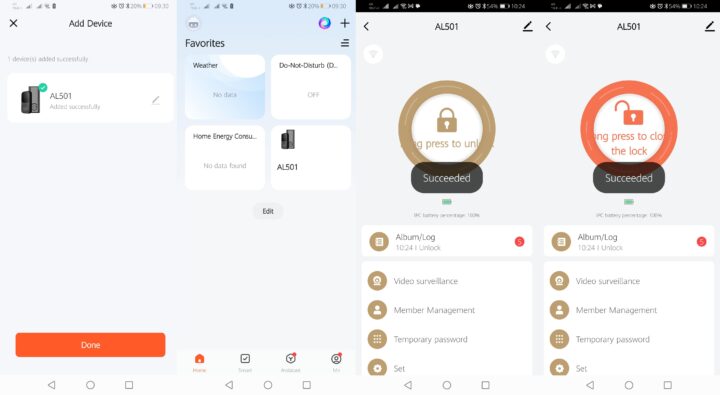 Lockzo AL501 Tuya app lock unlock successtully