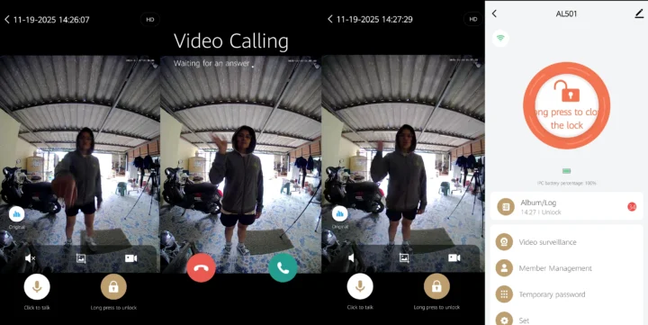 Lockzo AL501 video calling unlock