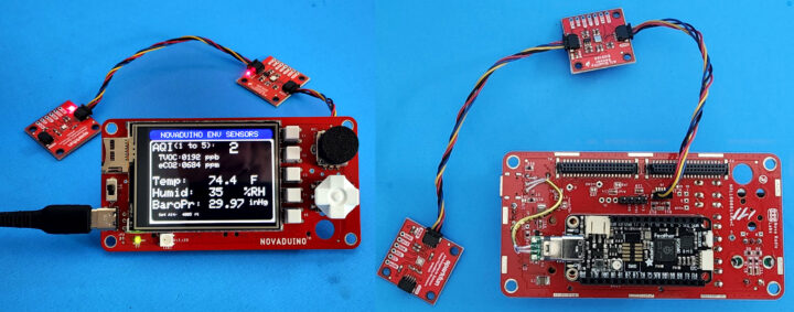 Novaduino Environmental Sensor Kit Internal Hardware front and back