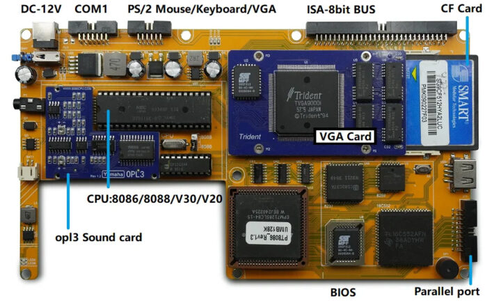 Pocket8086 Retro DOS Motherboard