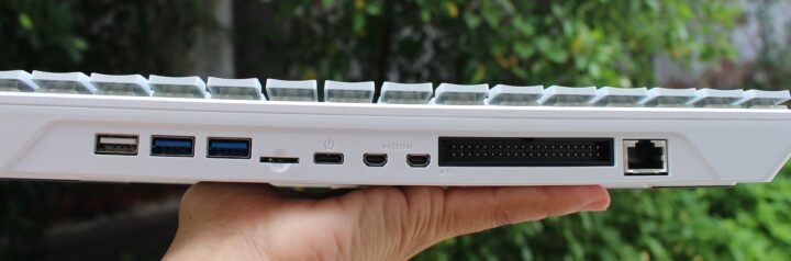 Raspberry Pi 500 plus keyboard rear panel Raspberry Pi 500 plus keyboard rear panel