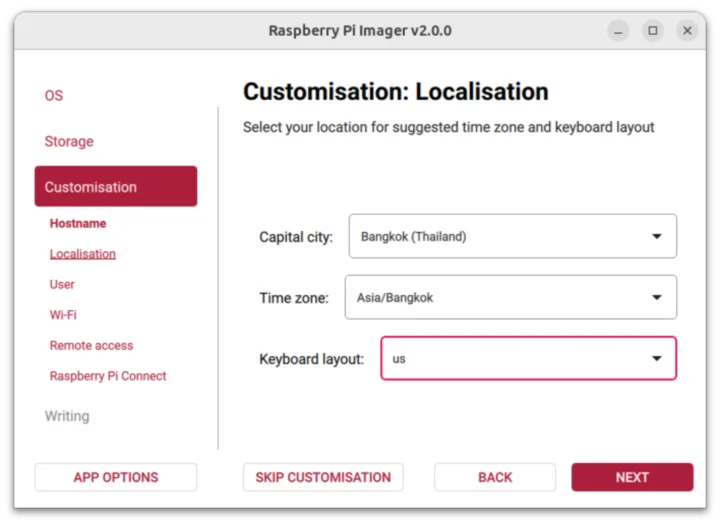 Raspberry Pi OS Customization Localisation