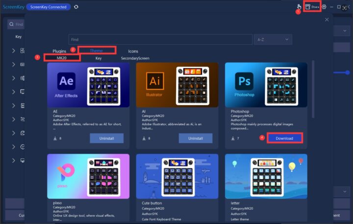 ScreenKey Platform for Downloading Themes and Plugins ScreenKey Platform for Downloading Themes and Plugins