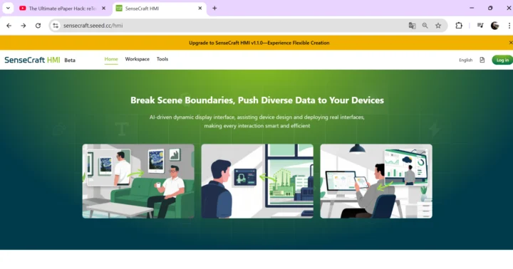 SenseCraft HMI log in