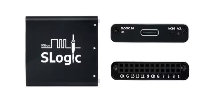 Sipeed SLogic16U3 top front and back view