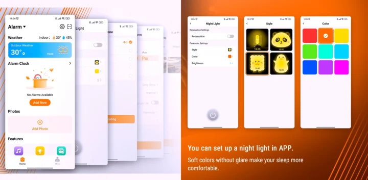 YeCool smart clock mobile app
