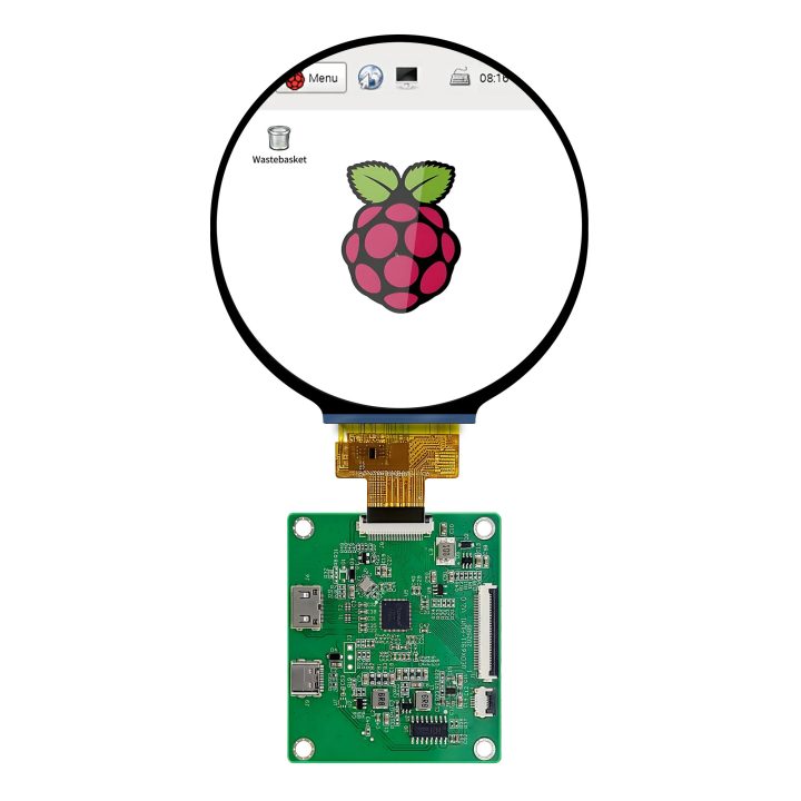 4 inch Round touchscreen HDMI display Raspberry Pi