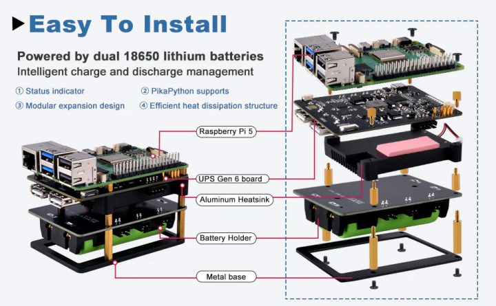 52Pi UPS HAT Instasllation Guide 52Pi UPS HAT Instasllation Guide