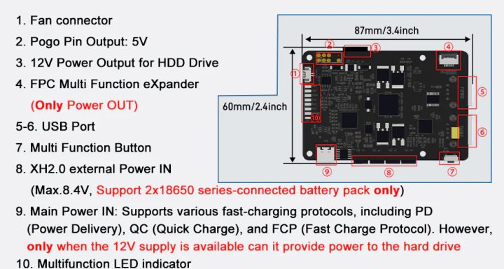 52Pi UPS HAT Ports 52Pi UPS HAT Ports