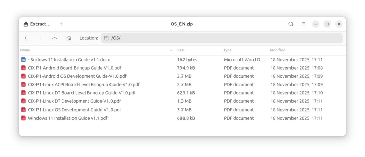 CIX P1 Android Linux software development documentations