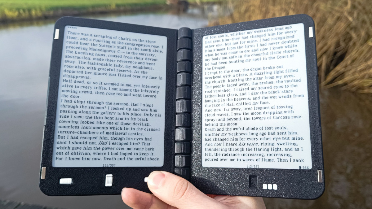 Diptyx dual screen e-reader