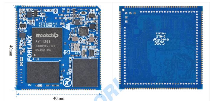 Forlinx FET1126BJ S Industrial SoM Dimensions and Pinout Forlinx FET1126BJ S Industrial SoM Dimensions and Pinout