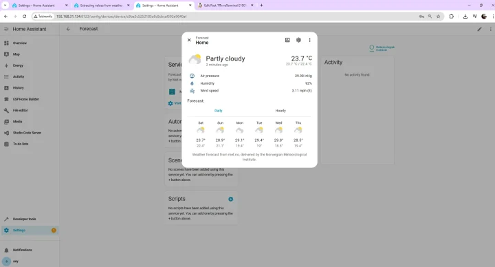 Home Assistant Meteorologisk institutt integration Home Assistant Meteorologisk institutt integration