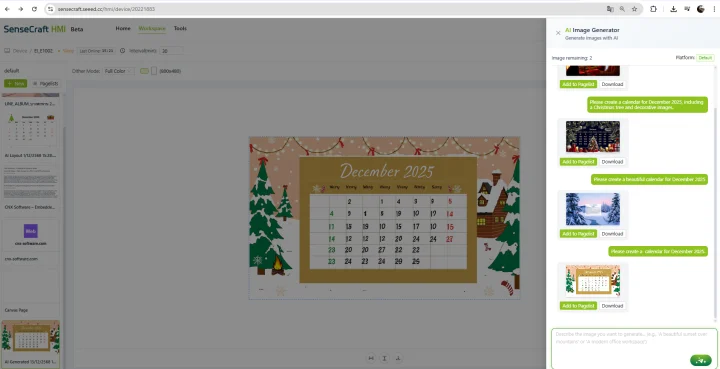 SenseCraft HMI create by AI SenseCraft HMI create by AI