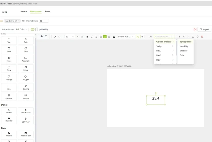 SenseCraft HMI weather SenseCraft HMI weather