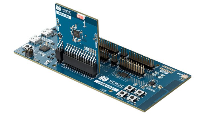 nRF7002 EBII connected to a host DK SPI