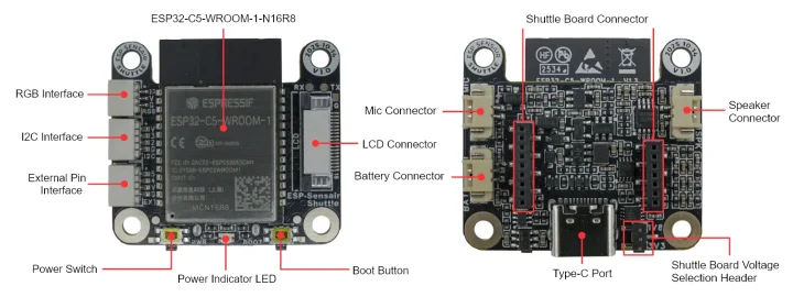 ESP32-C5 mainboard ESP SensairShuttle