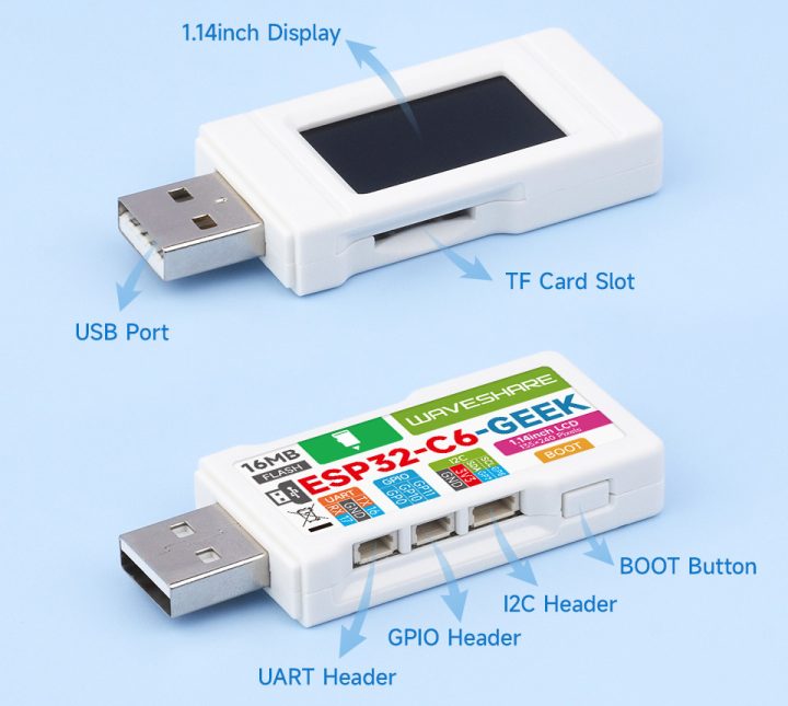 ESP32-C6-GEEK Interfaces