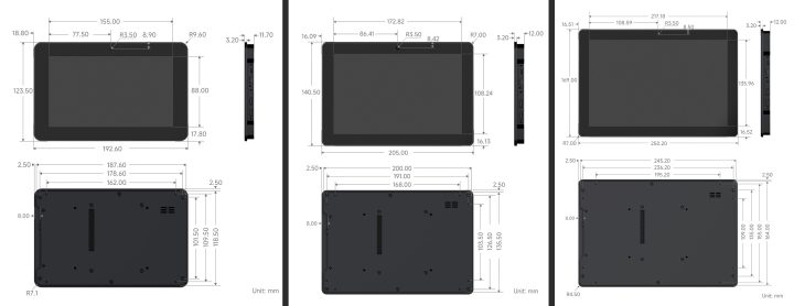 ESP32-P4 WIFI6 Touch LCD Dimensions