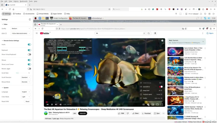 GLKVM web dashboard GLKVM web dashboard