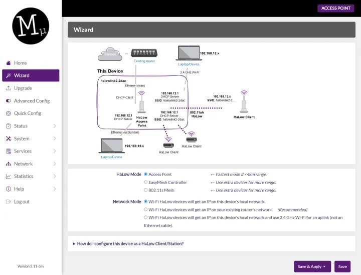 HalowLink Configuration Wizard
