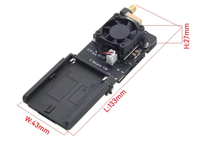 LILYGO T-Beam 1W Dimensions LILYGO T-Beam 1W Dimensions