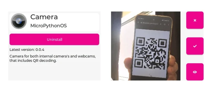 MicroPythonOS Camera App MicroPythonOS Camera App
