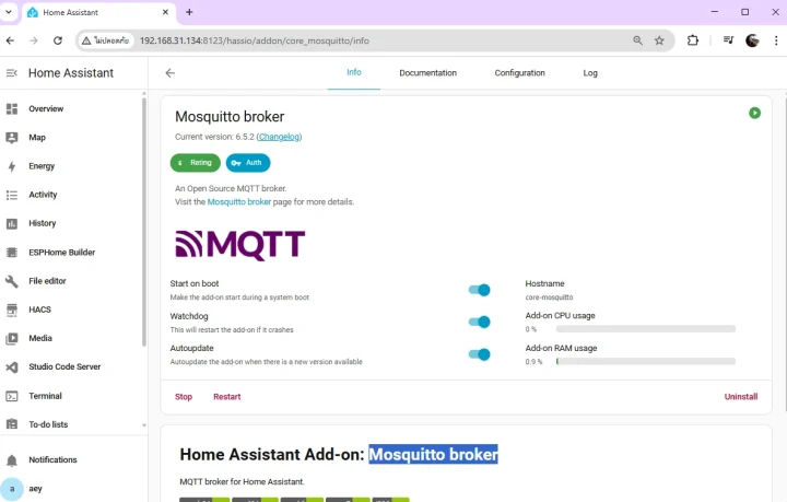 Mosquitto broker