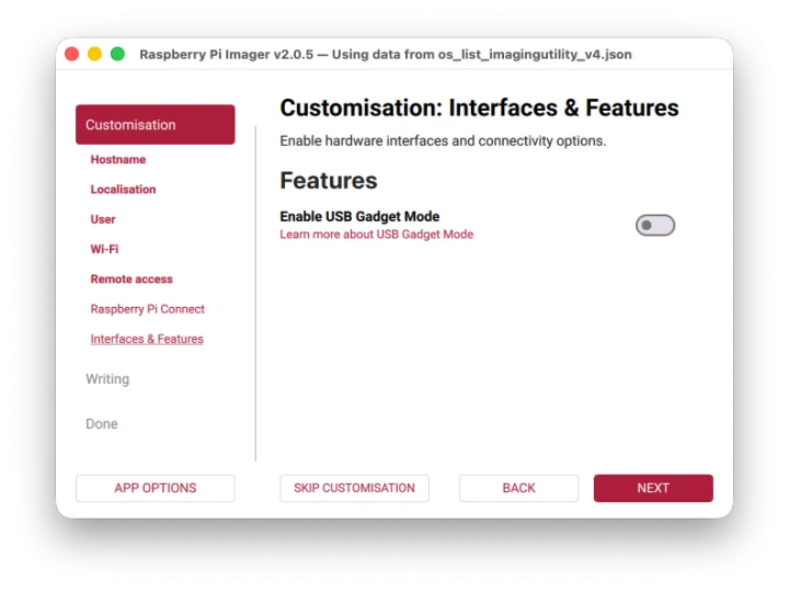 Raspberry Pi Imager USB Gadget Mode Raspberry Pi Imager USB Gadget Mode