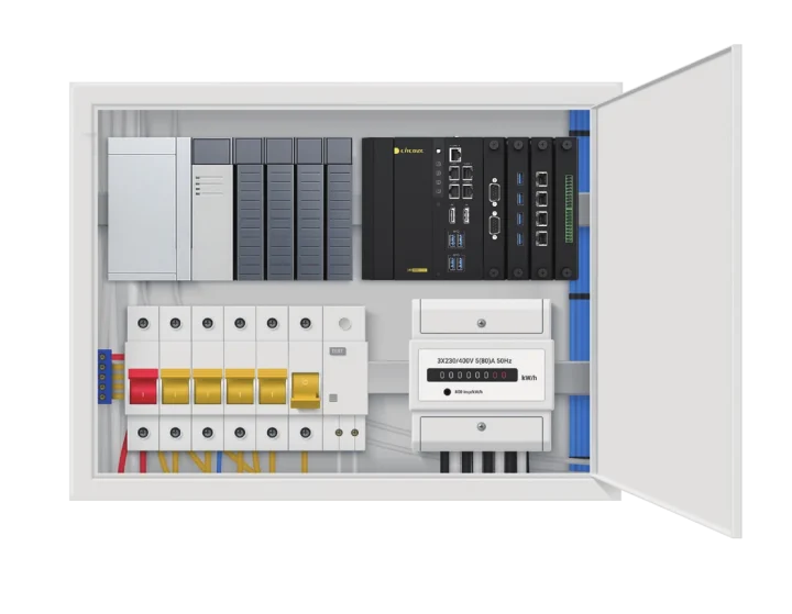 Scalable Intel DIN RAIL computer cabinet installation