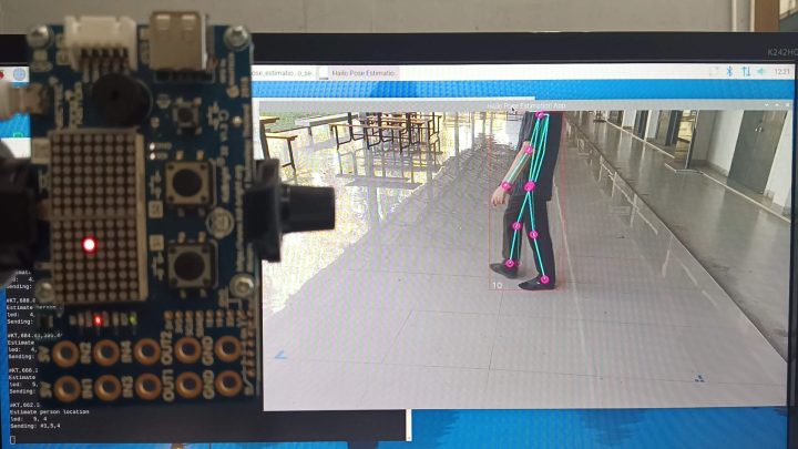 ตัวอย่างการแสดงตำแหน่งบน LED Matrix