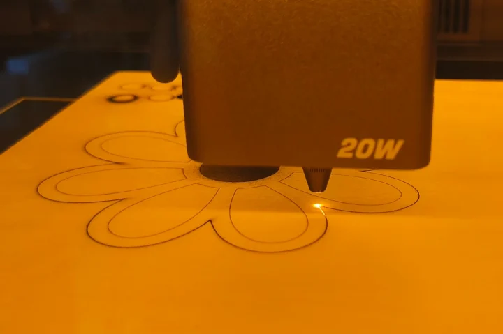 20W Laser Cutting Basswood 10 mm