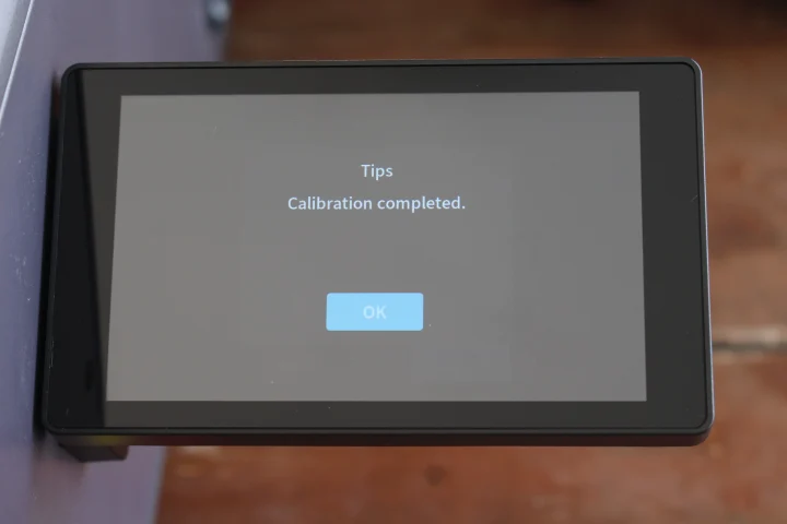 Calibration completed