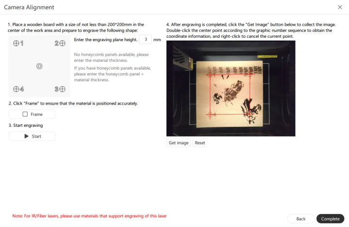 Creality Falcon A1 Pro Camera Calibration