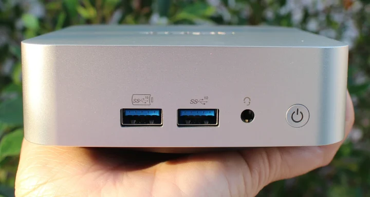 GEEKOM A5 Pro 2026 Edition front panel GEEKOM A5 Pro 2026 Edition front panel