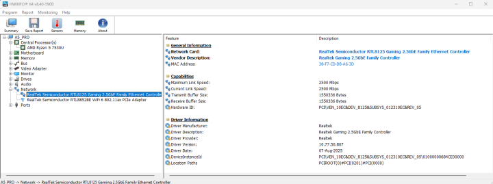 GEEKOM A5 Pro2026 Edition network 2.5GbE