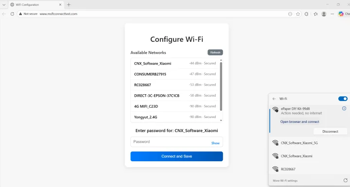 Network Configuration Mode ePaper EEo2