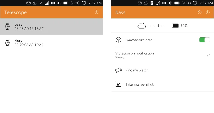 Telescope client for AsteroidOS