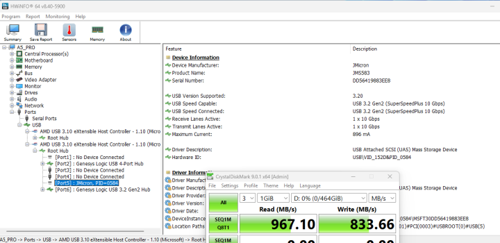 USB C right performance