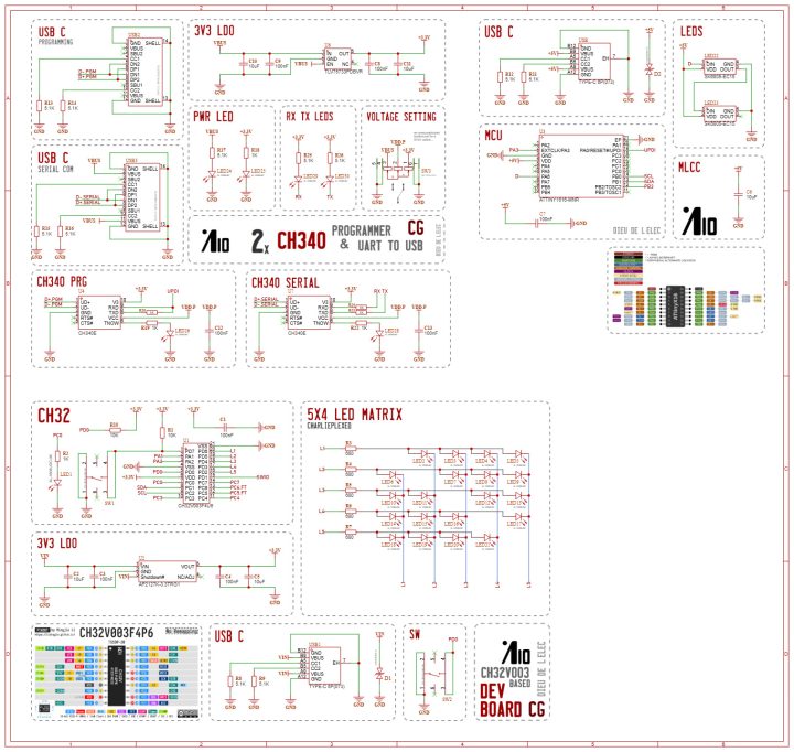 AngstromIO CH32V003 and UART converter combined schematic AngstromIO CH32V003 and UART converter combined schematic
