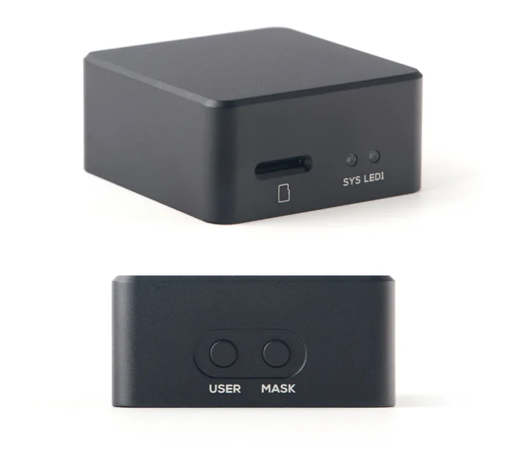 Case with button LED microSD card slot