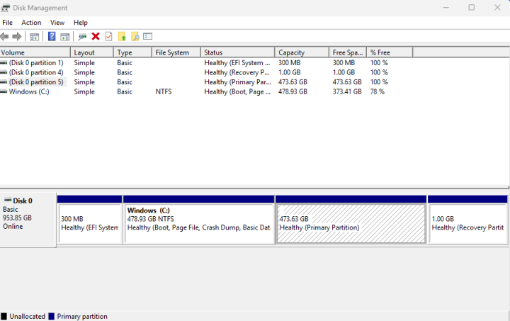 Disk Management Dual Boot Windows 11 Ubuntu 25.10