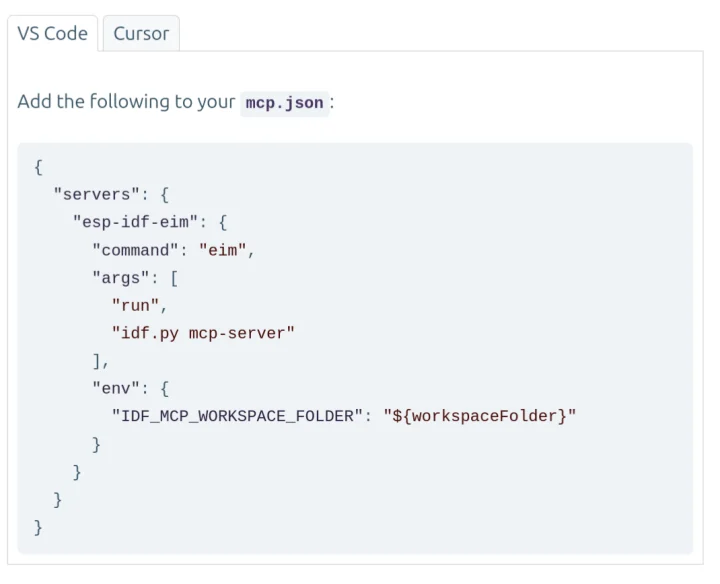 ESP-IDF v6.0 VS Code MCP configuration