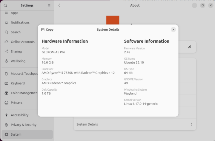 GEEKOM A5 Pro 2026 Edition system