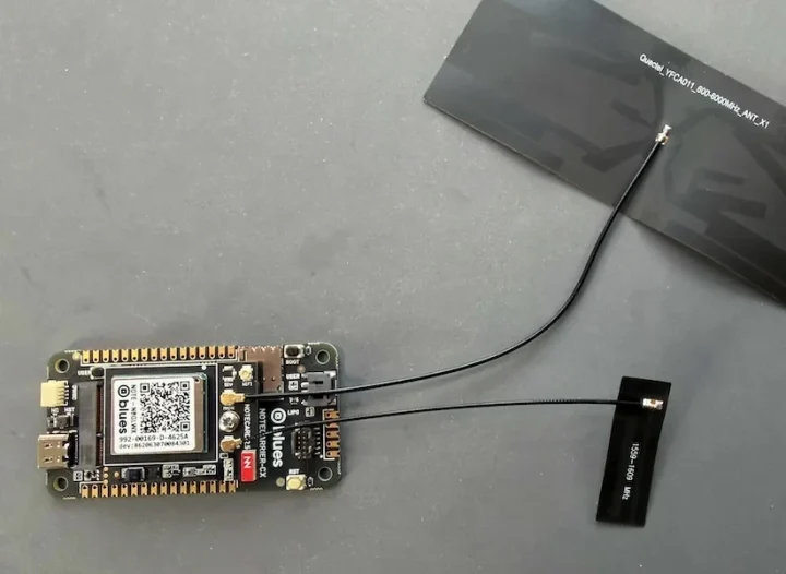 Notecard for Skylo Satellite Cellular antenna GNSS antenna