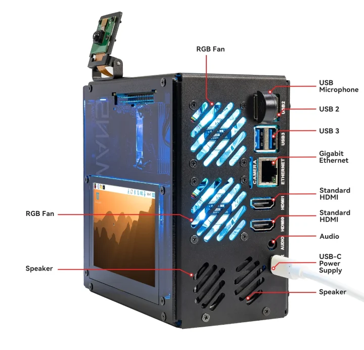 Pironman 5 Pro Max advanced Raspberry Pi 5 case
